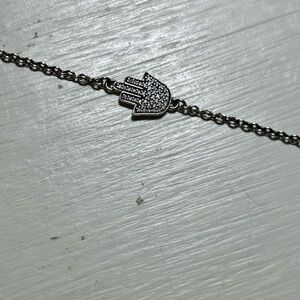 Pandora Sterling Silver Hamsa Hand Pendant Chain Bracelet